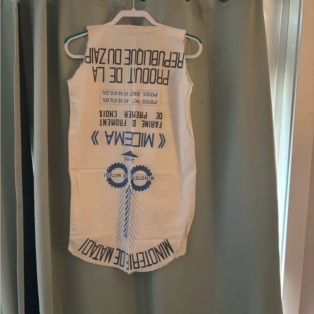 Homemade Vintage Feed-sack Dress! Fits XS-OOAK - Picture 5 of 16
